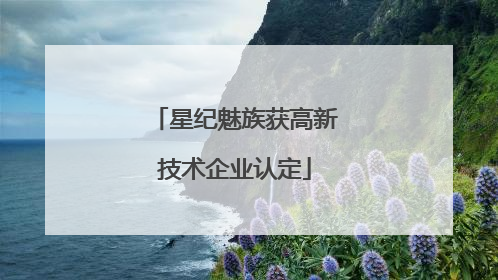 星纪魅族获高新技术企业认定